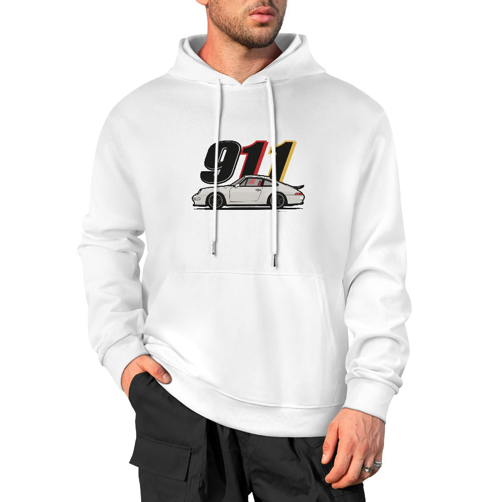 911 Porsche - Hoodie 100% Algodão Branco