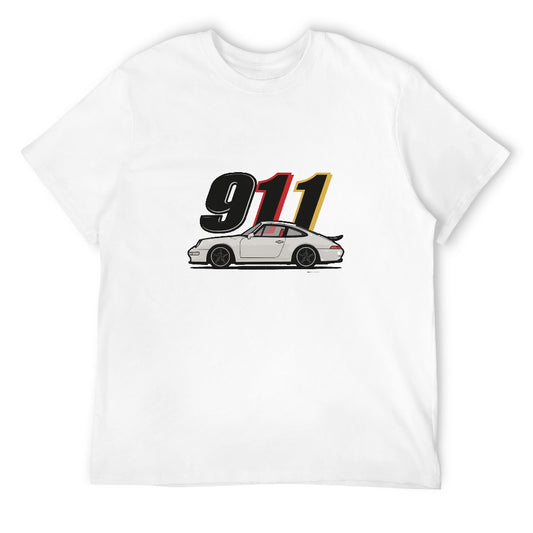 Porsche 911 - T-shirt 100% Algodão Branca
