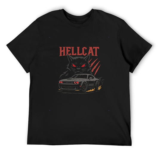 Hell cat - T-shirt 100% Algodão