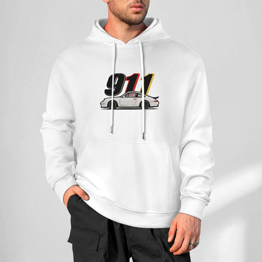 911 Porsche - Hoodie 100% Algodão Branco