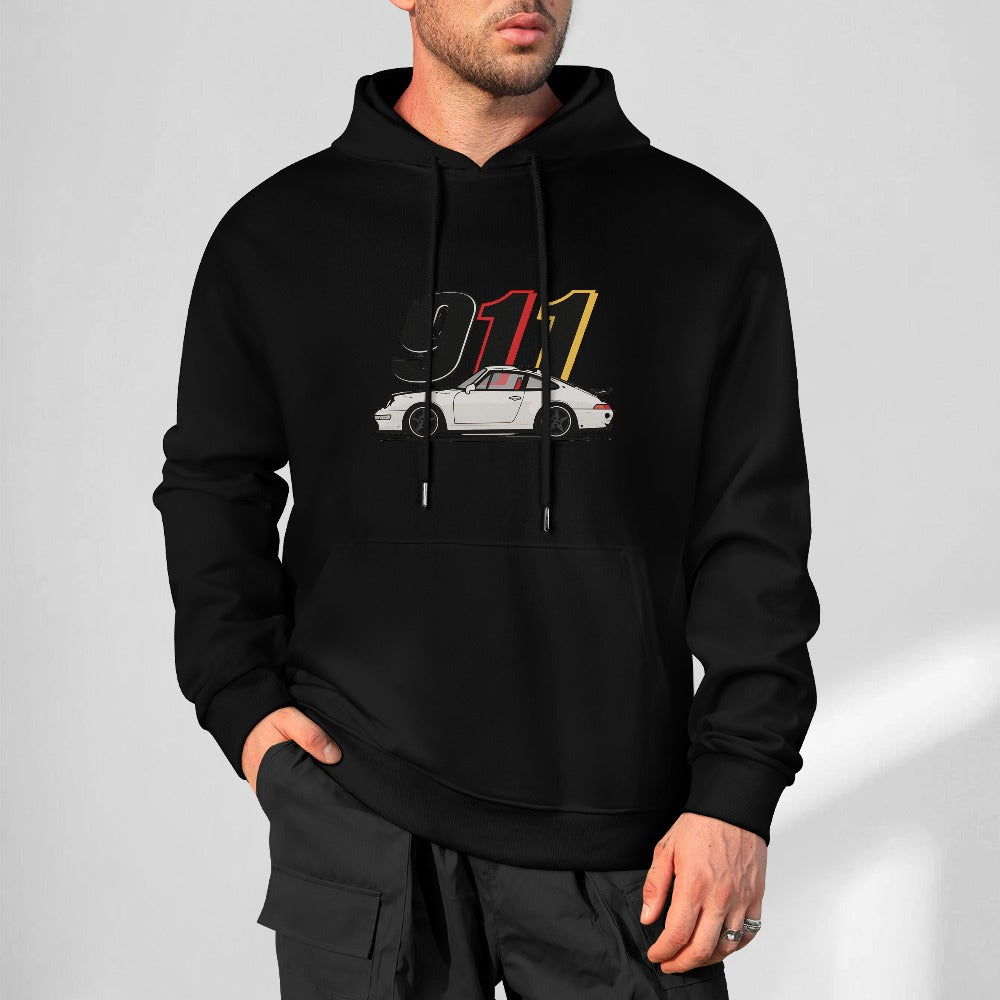 Porsche 911 - Hoodie 100% Algodão Preto