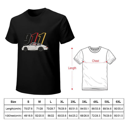 Porsche 911 - T-shirt 100% Algodão