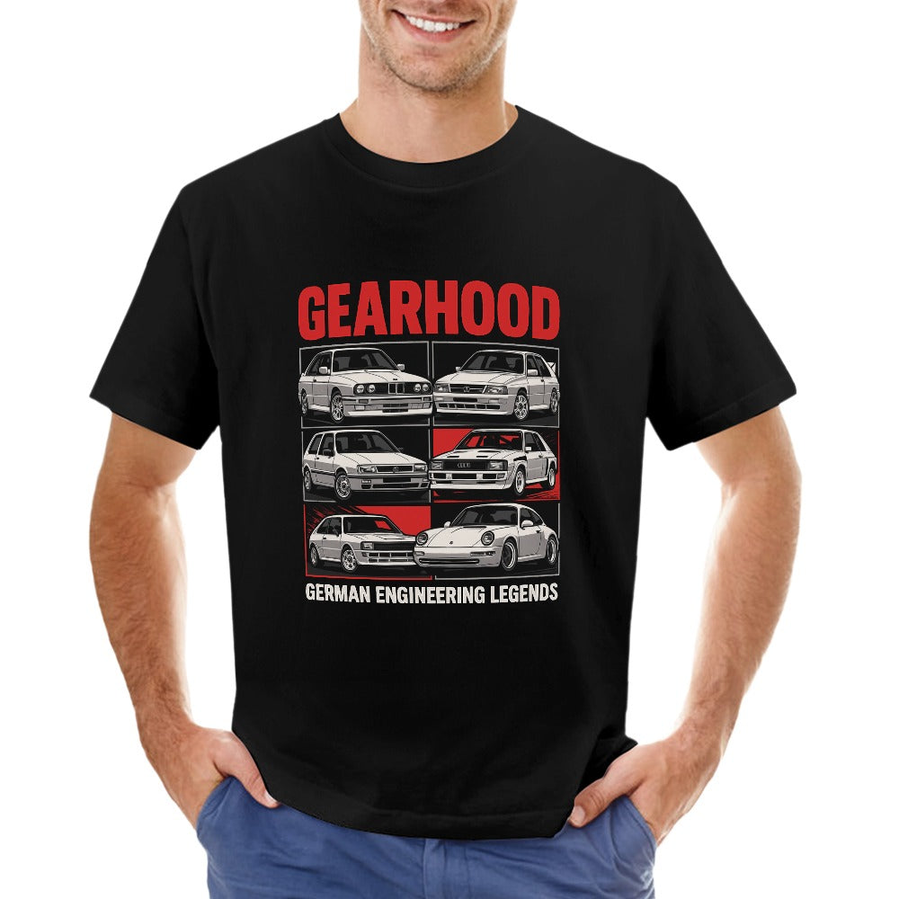 German Engineering Legends - T-Shirt 100% Algodão