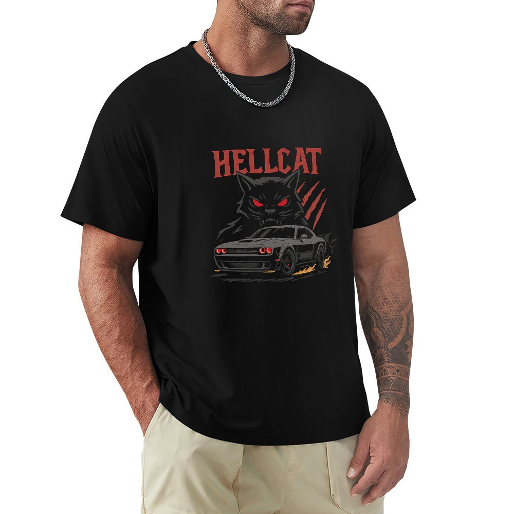 Hell cat - T-shirt 100% Algodão