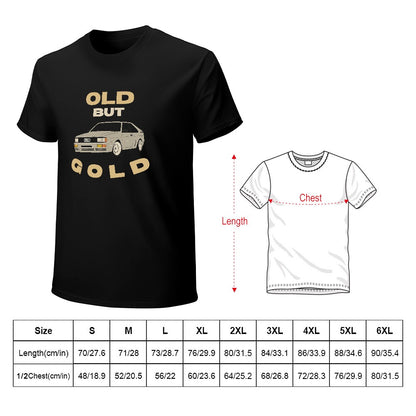Audi Quattro Old But Gold - T-shirt 100% Algodão
