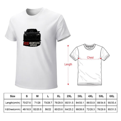 Audi RS - T-Shirt 100% Algodão