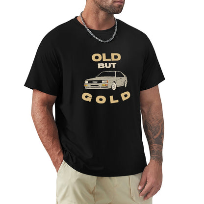 Audi Quattro Old But Gold - T-shirt 100% Algodão