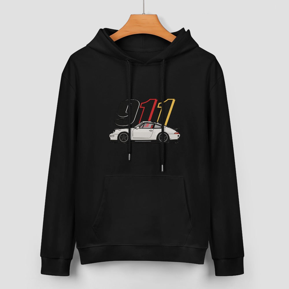 Porsche 911 - Hoodie 100% Algodão Preto