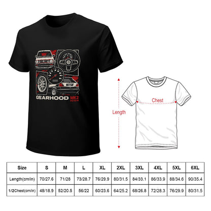 Golf MK2 - T-Shirt 100% Algodão