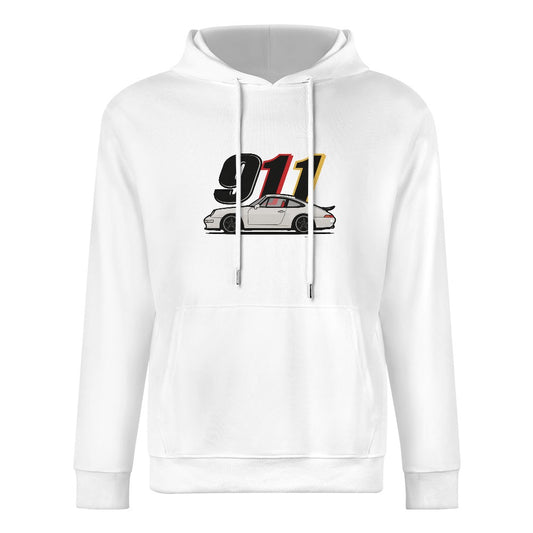 911 Porsche - Hoodie 100% Algodão Branco