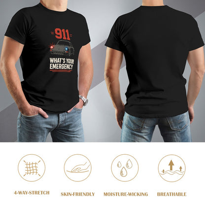 Porsche 911 "What´s Your Emergency" - T-shirt 100% Algodão